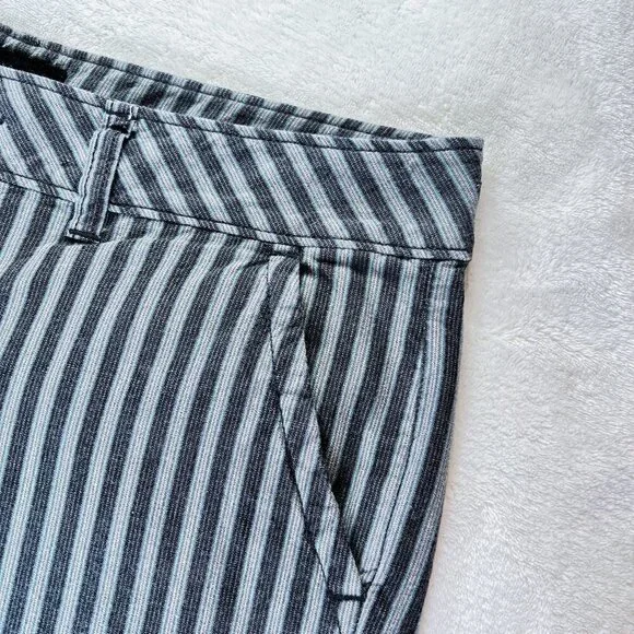Women's Lilu Brand Bermuda Shorts | Gray Striped | Size 5 | 100% Cotton - Picture 5 of 13